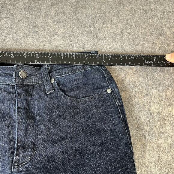 Judy Blue Jeans Womens 5/27 Skinny Fit Dark Wash Denim Stretch Raw Hem - Picture 4 of 10